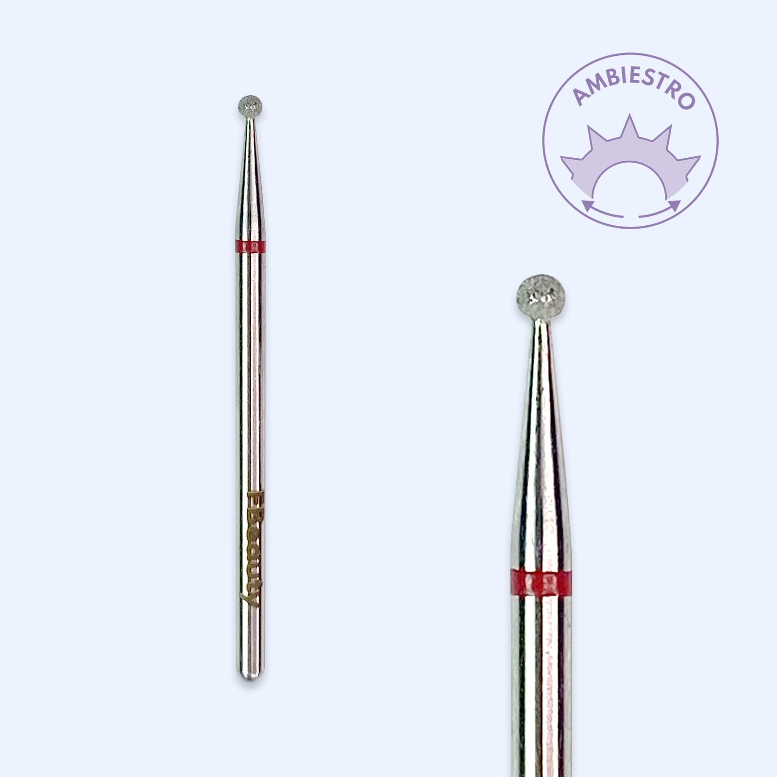 Ponta de diamante DI-PBRO24 — bola de 1,8 mm para detalhe e acabamento.