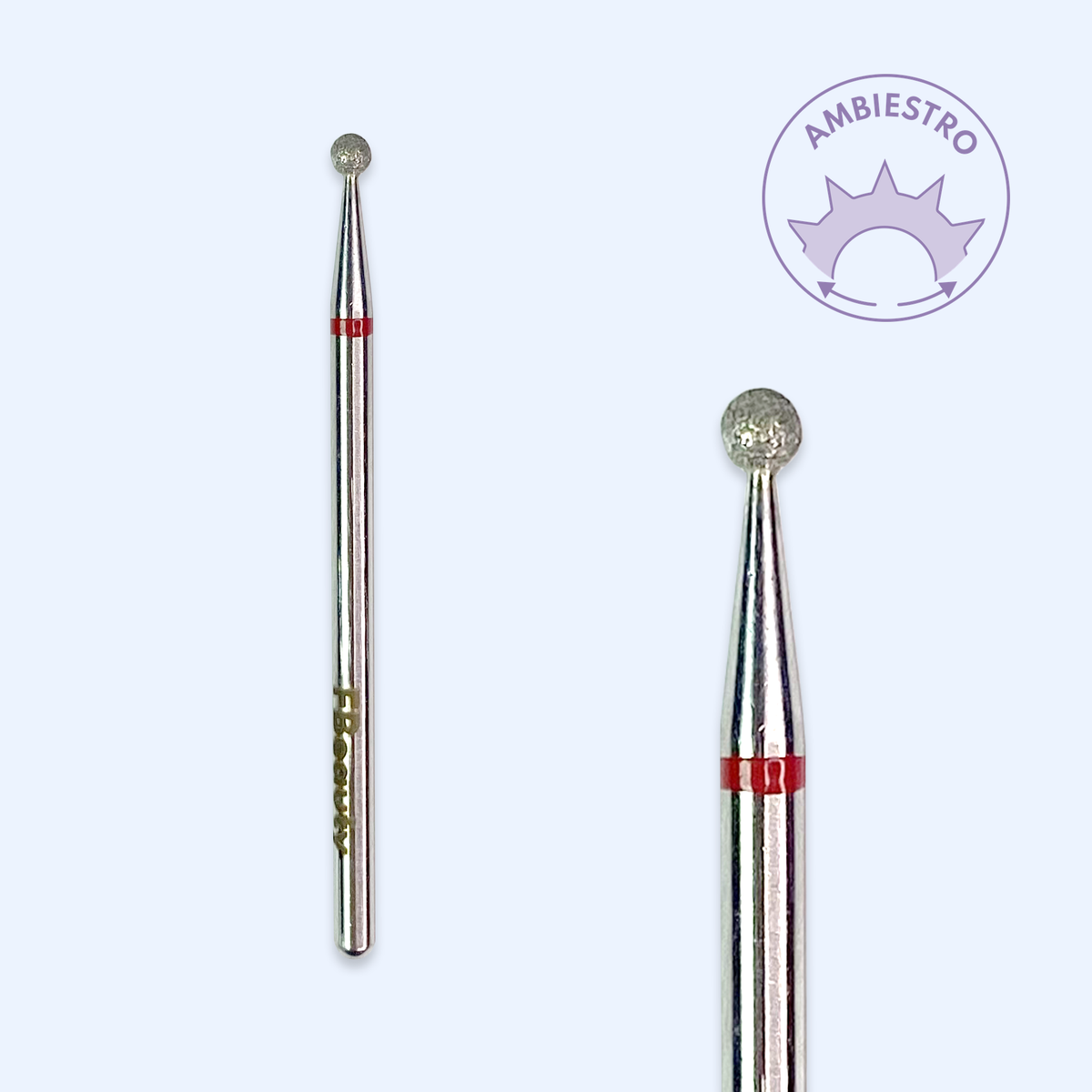 Ponta de diamante DI-PBRO25 — bola de 2,3 mm para detalhe e acabamento.