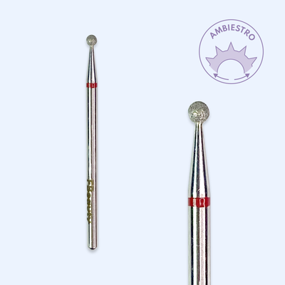 Ponta de diamante DI-PBRO25 — bola de 2,3 mm para detalhe e acabamento.