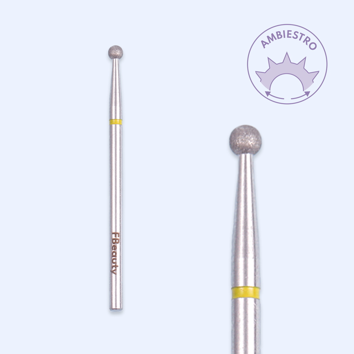 Ponta de diamante DI-PBRO38 — bola de 2,6 mm para acabamento fino.