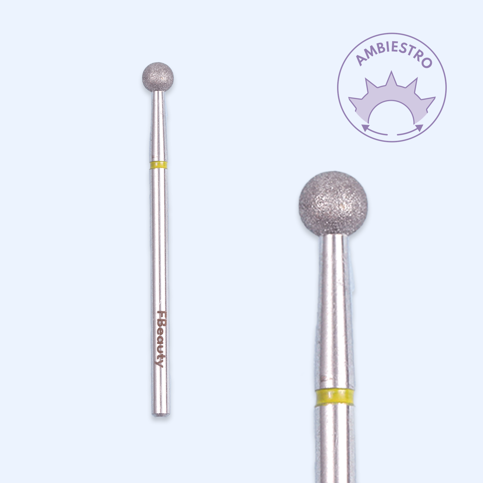 Ponta de diamante DI-PBRO39 — bola de 4,0 mm para acabamento fino.
