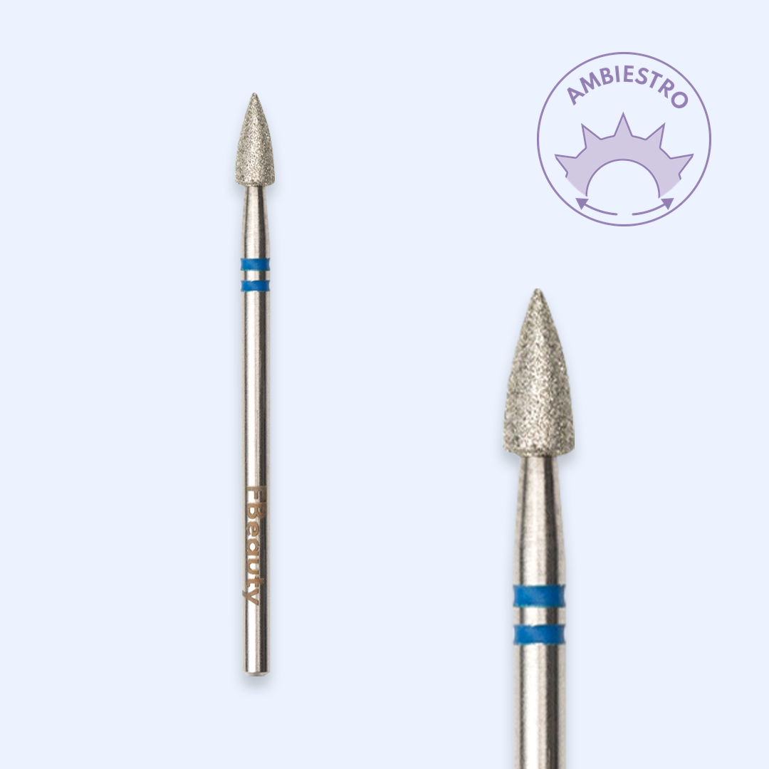 Ponta de diamante DI-PBRO48 — cónica de topo ogival de 3,0 mm para trabalho corrente.