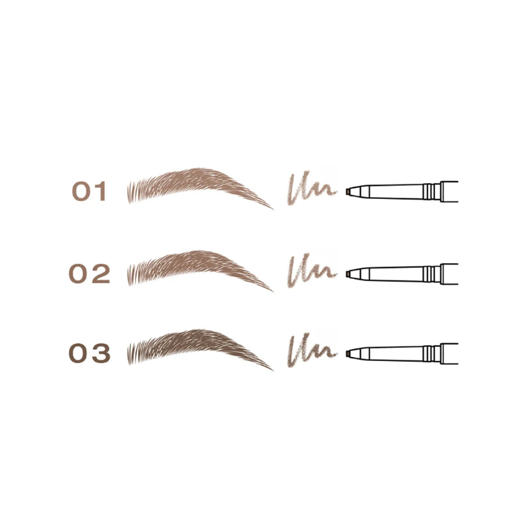 RefectoCil Lápis de Sobrancelhas 01 Castanho Claro — amostras das três cores disponíveis; SKU 38260759