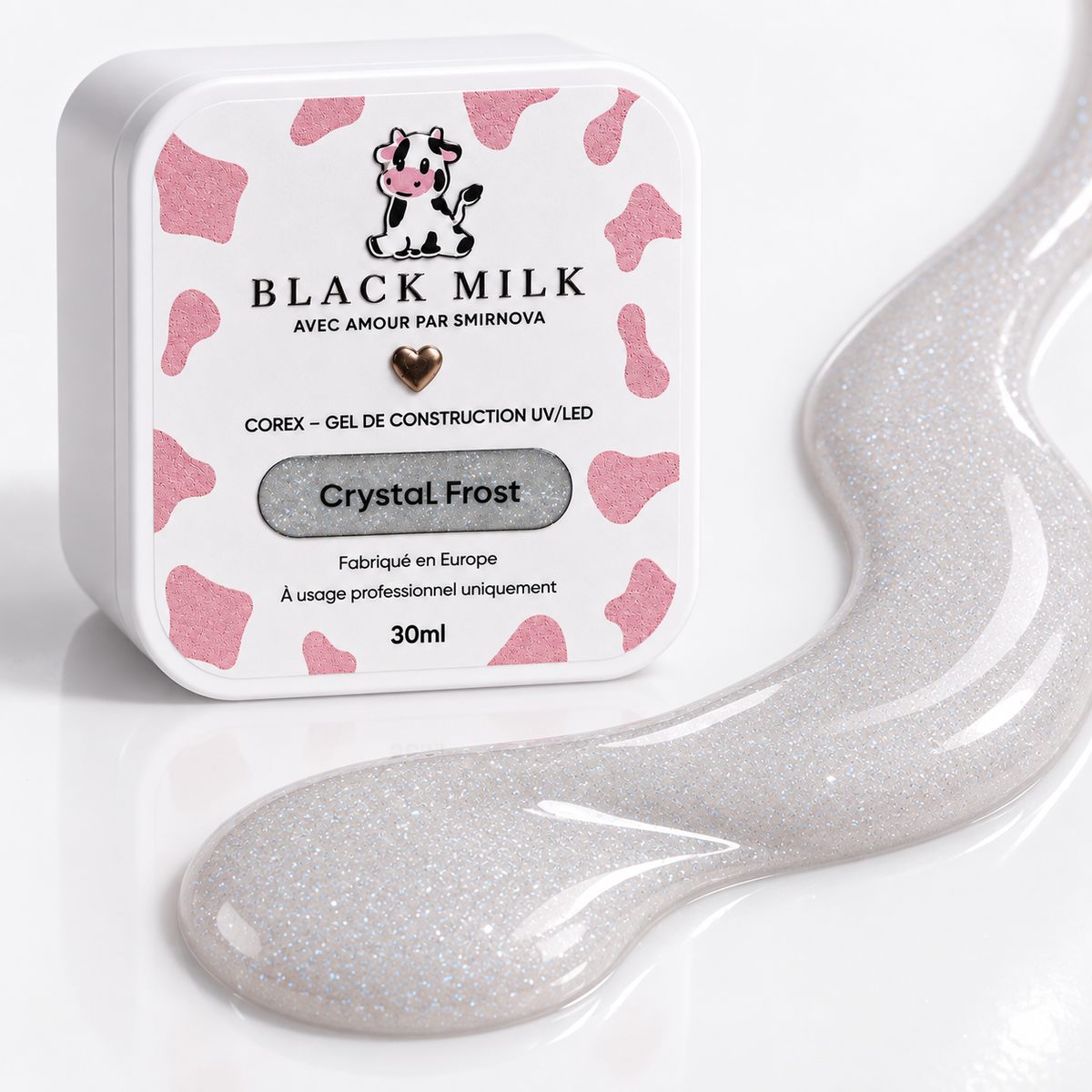 Gel Construtor Corex Crystal Frost Black Milk 30 ml - Smirnova - detalhe do produto