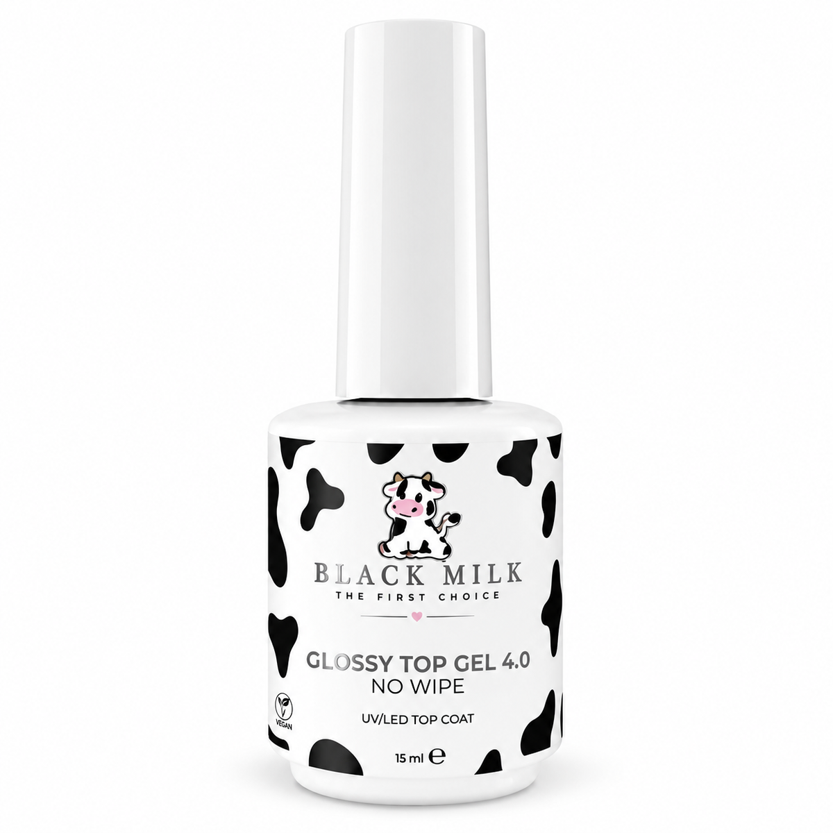 Glossy Top Gel 4.0 No Wipe Black Milk 15 ml - Smirnova — fotografia de produto