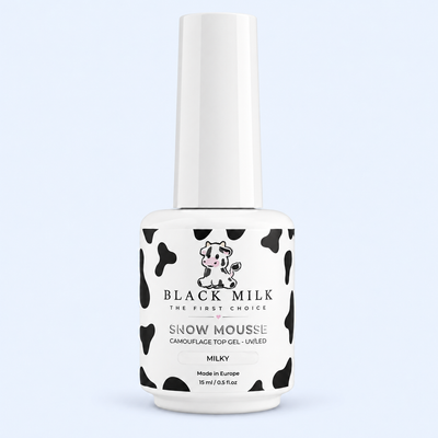 Top Camouflage Milky Black Milk 15 ml - Smirnova - frasco completo em fundo azul claro