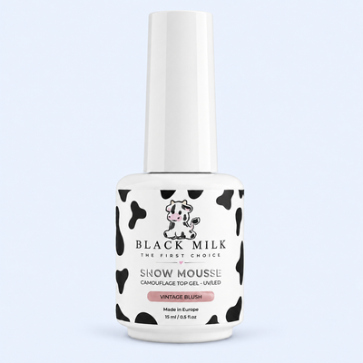 Top Camouflage Vintage Blush Black Milk 15 ml - Smirnova - frasco completo em fundo azul claro