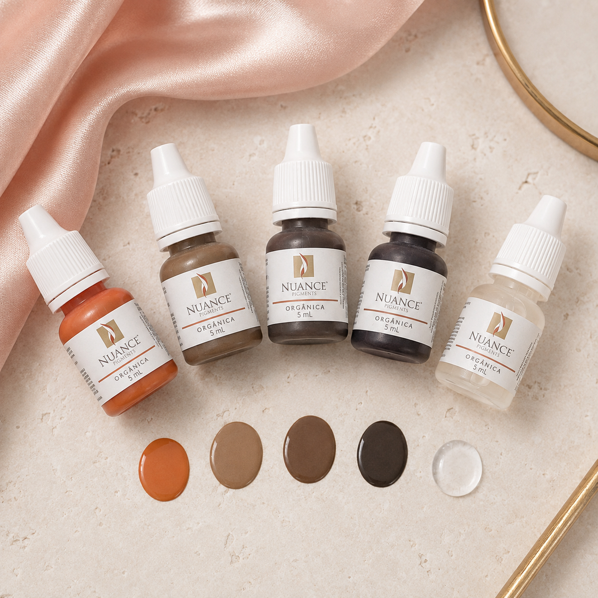 Kit Nuance Essential Sobrancelhas Linha Orgânica - cores e diluente
