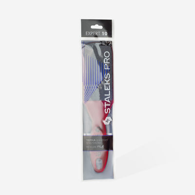 Lima de Pedicure Plástico EXPERT 10 TYPE 2 80/120 Staleks — embalagem oficial; SKU AE 10/2