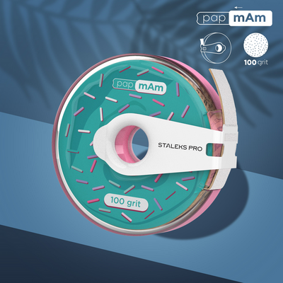 Donut + Lixa Descartável papmAm Staleks EXPERT 20 Staleks — vista complementar do produto; SKU ATC-100W / ATC-150W / ATC-180W / ATC-240W