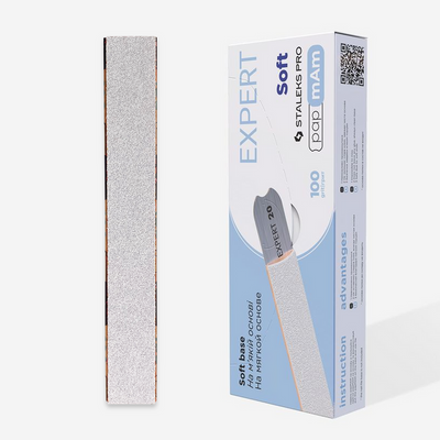 Lixa Descartável papmAm Staleks Soft (espuma macia) EXPERT 20 Staleks — variante ou detalhe 5 do produto; SKU DFCE-20-100/25W / DFCE-20-150/25W / DFCE-20-180/25W / DFCE-20-240/25W
