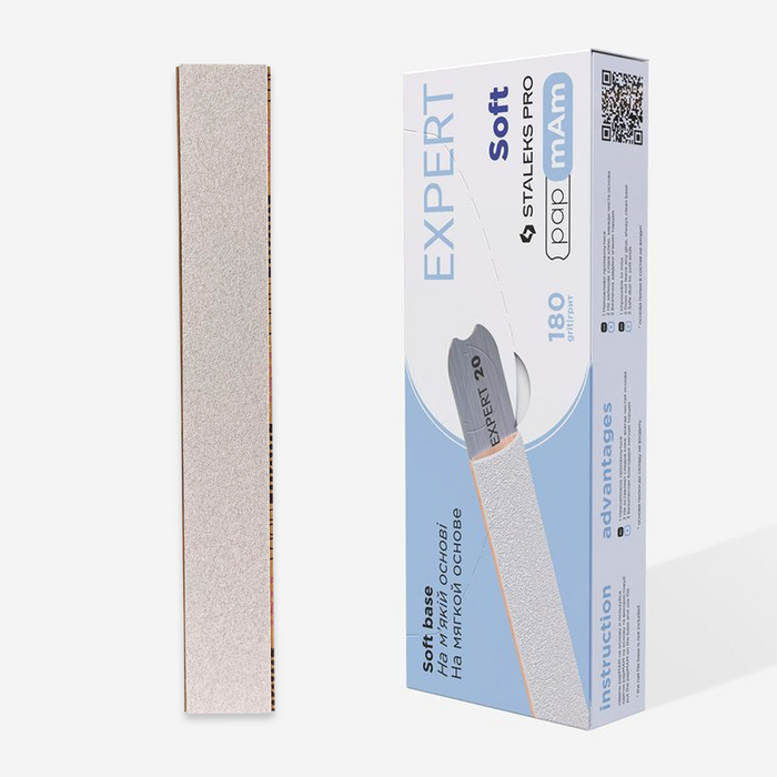 Lixa Descartável papmAm Staleks Soft (espuma macia) EXPERT 20 Staleks — variante ou detalhe 6 do produto; SKU DFCE-20-100/25W / DFCE-20-150/25W / DFCE-20-180/25W / DFCE-20-240/25W