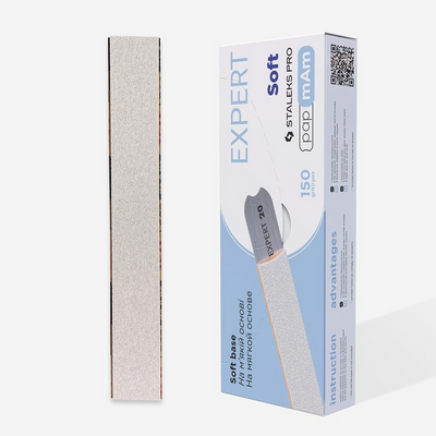 Lixa Descartável papmAm Staleks Soft (espuma macia) EXPERT 20 Staleks — variante ou detalhe 7 do produto; SKU DFCE-20-100/25W / DFCE-20-150/25W / DFCE-20-180/25W / DFCE-20-240/25W