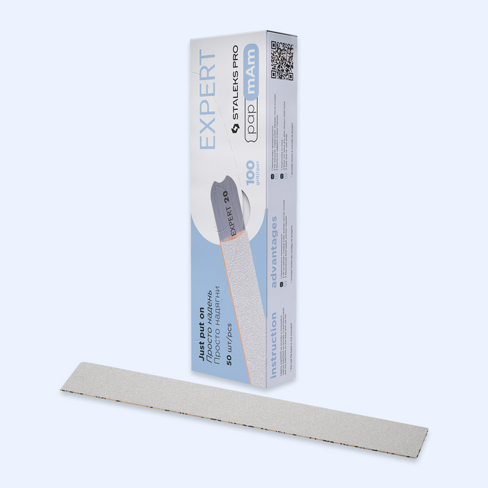 Lixa Descartável papmAm Staleks EXPERT 22 Staleks — vista complementar do produto; SKU DFCE-22-100W / DFCE-22-150W / DFCE-22-180W / DFCE-22-240w
