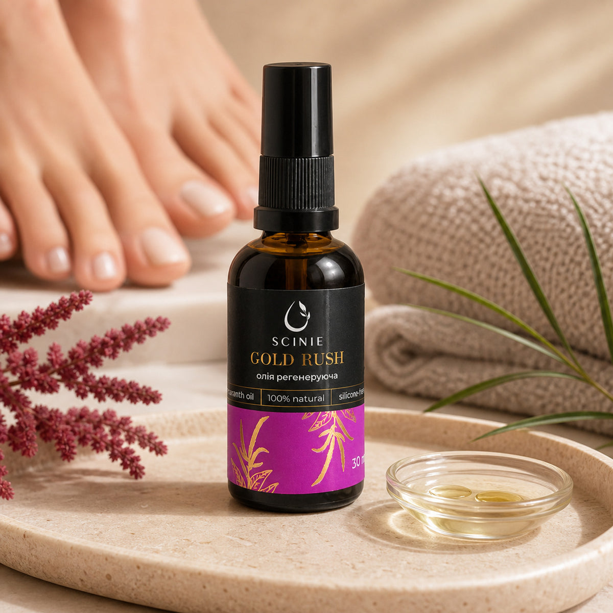 Óleo Regenerador Scinie para pés Staleks 30ml Staleks — em utilização; SKU ROS-30