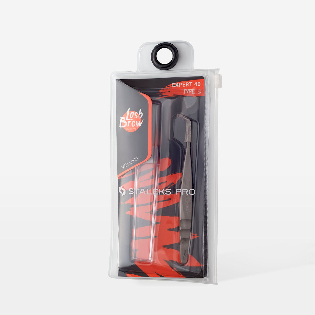 Pinça para Extensão de Pestanas EXPERT 40 TYPE 2 Staleks — embalagem ou vista oficial complementar; SKU TE-40/2